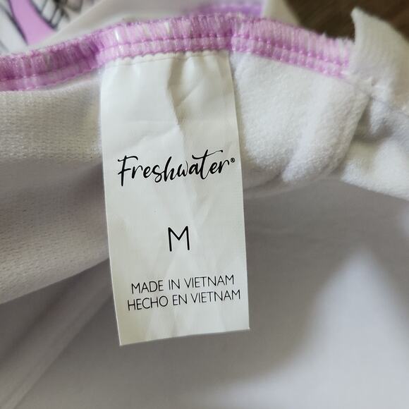 Freshwater Fine Lilac Twist Bandeaukini & Black Crossover High Waist Bottom Med - Picture 6 of 12